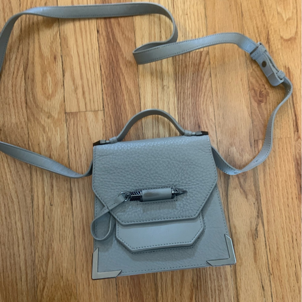 Mackage grey leather handbag